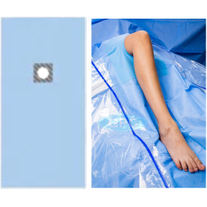 Flexible Drapes of Leg O Drape with Elastic Circular Aperture